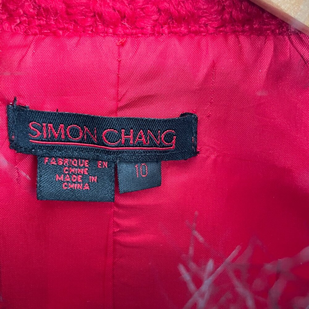 VTG Y2K Simon Chang Red Napoleon Military Nutcracker Vest Soutache Hussar Sz 10 - Picture 2 of 15